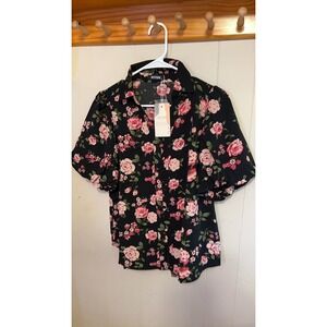 BTFBM Floral Puff Sleeve Blouse